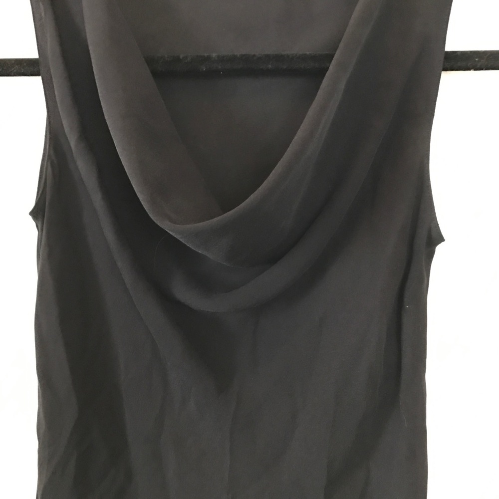 100% silk cowl neck tank