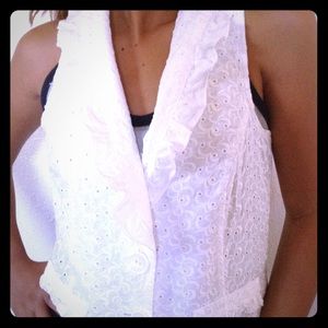 Wet Seal Small White Lace Vest