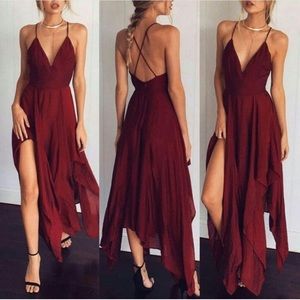 Boho long evening cocktail casual beach dress