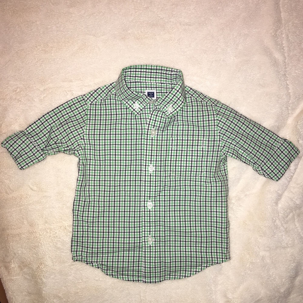 Janie and Jack plaid button down