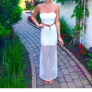 White maxi dress