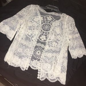 Lace kimono