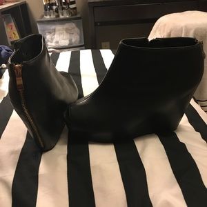 Torrid open toed black bootie