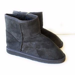 New Gray Fluffy Booties Uggs Style Size 39 = 8/8.5