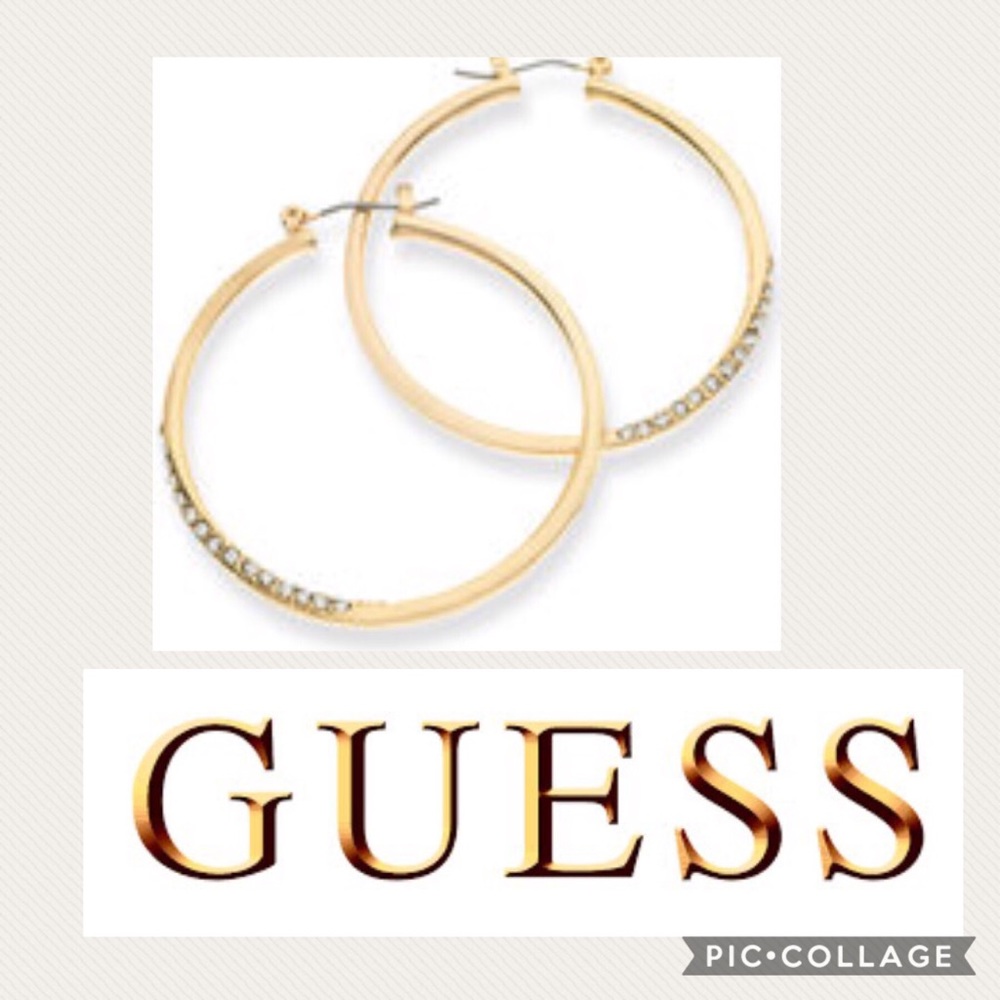 ❤️SALE❤️ guess gold tone earrings nwt - Picture 1 of 4