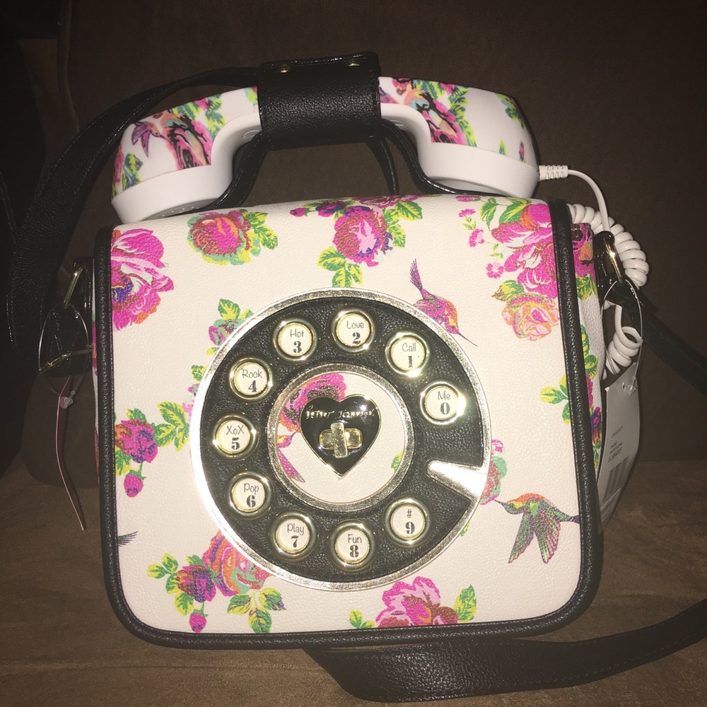 Betsy Johnson retro phone purse. NWT
