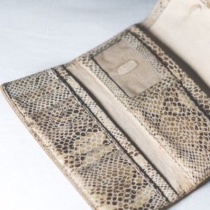 Hobo International Worn Snake Skin Wallet.