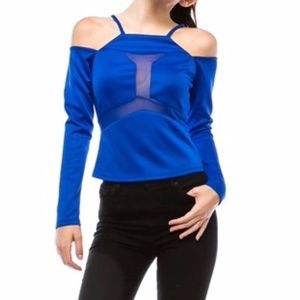 Royal Blue Off-Shoulder Top