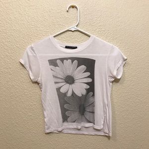 White print crop top from Brady Melville