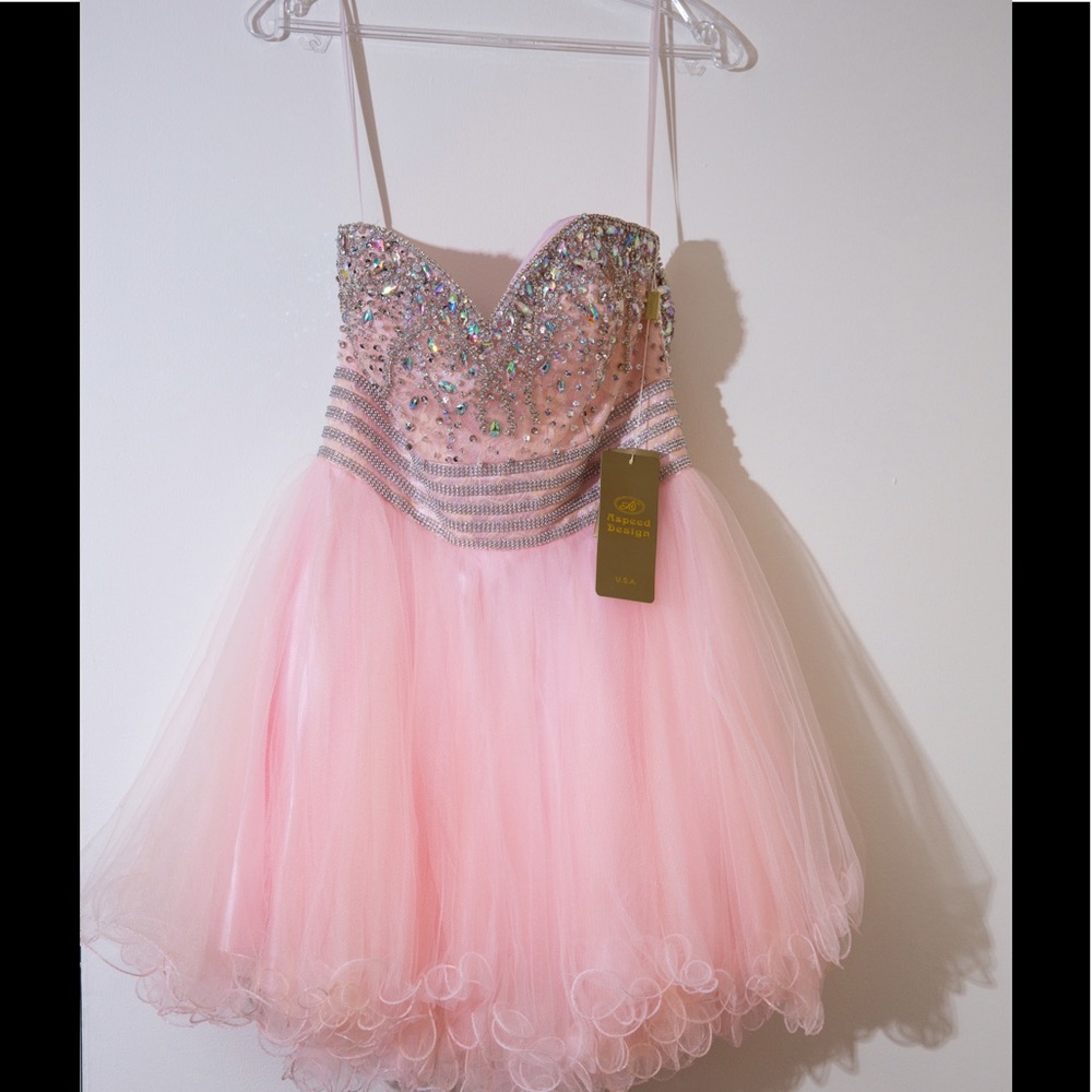 Prom Pink Strapless Dress