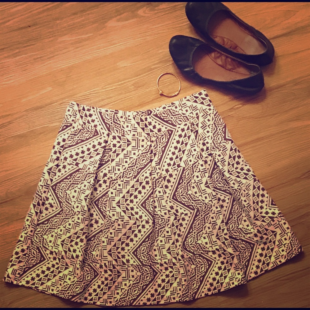 Pleated, A-Line Skirt