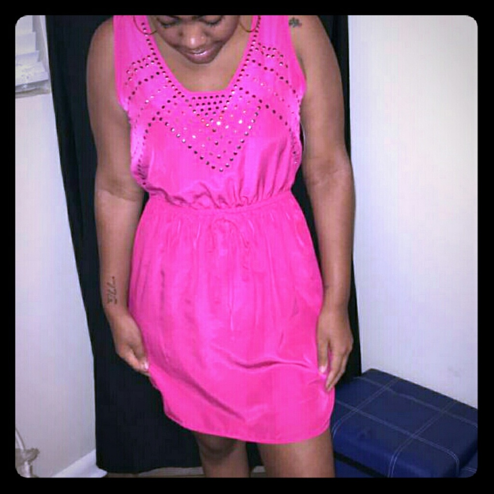 Studded detail dress