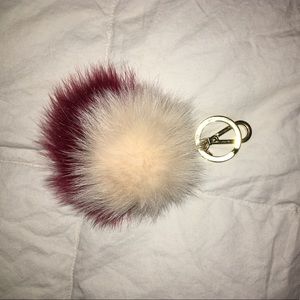Michael Kors fox fur ball key chain