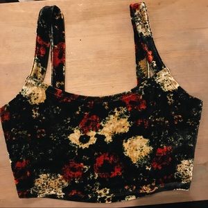 Urban Outfitters Velvet Crop Tank / Bra
