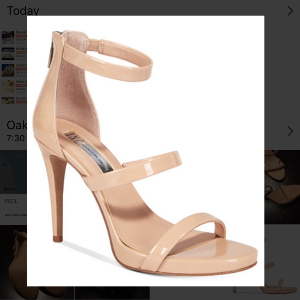 Nude Patent Strappy Dress Sandals