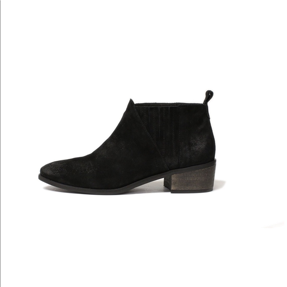 NIB Distressed Genuine Suede Burnished Ankle Boot - Picture 7 of 8