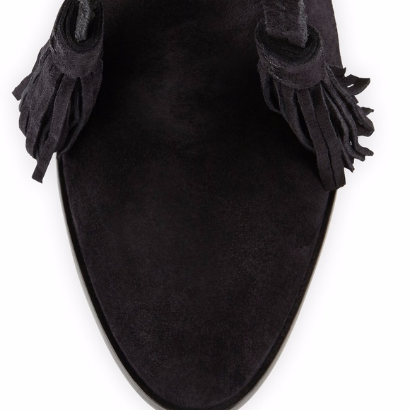 Michael Kors Jessa Split Suede Wrap Boot Blk NWOB - Picture 2 of 4