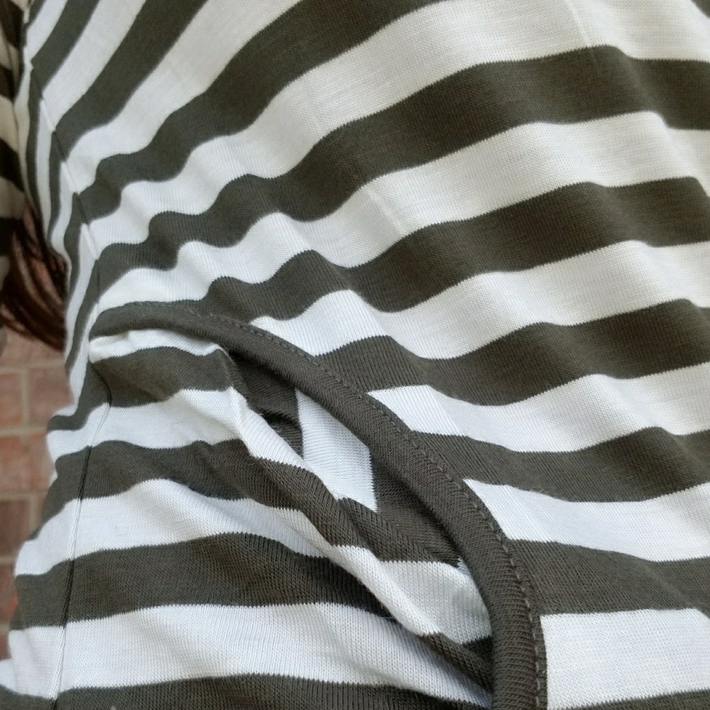 ▫️LAST▫️Infinity Raine Olive Striped Bodycon Dress - Picture 6 of 8