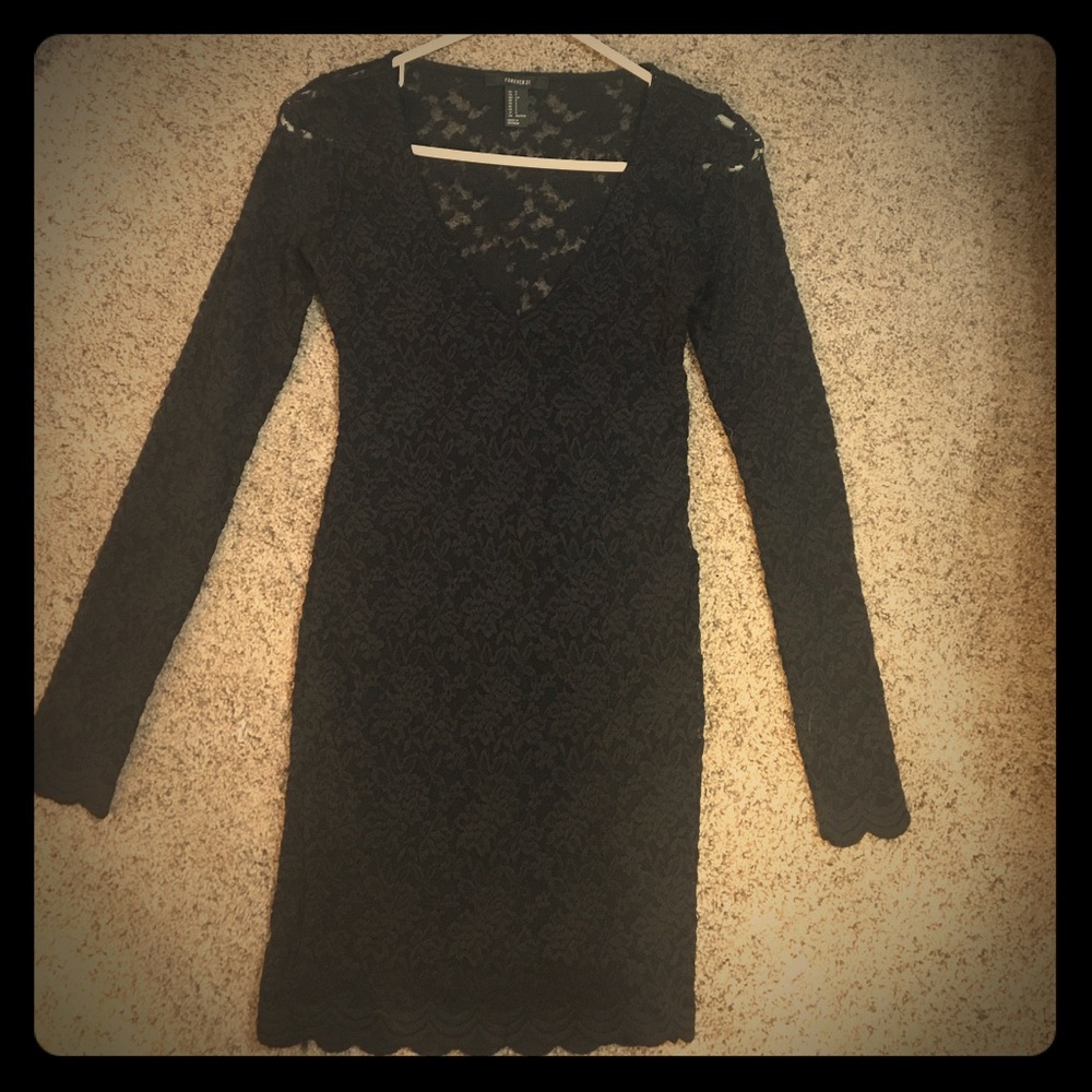 Forever 21 Lace Black Dress