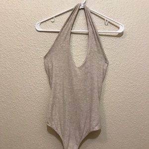 Tan, halter one piece from pacsun/ LA hearts