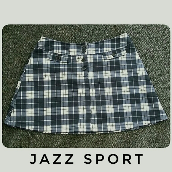 Jazz Sport Dresses & Skirts - Jazz Sport Black White Plaid Mini-Skirt Size Med Jazz Sport Dresses & Skirts - Jazz Sport Black White Plaid Mini-Skirt Size Med