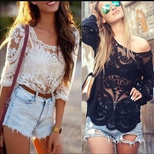 🆕LACE SHEER BLOUSE SEXY🆕