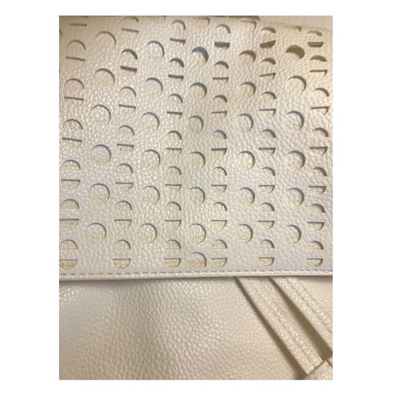 White Pleather Backpack - Picture 3 of 7