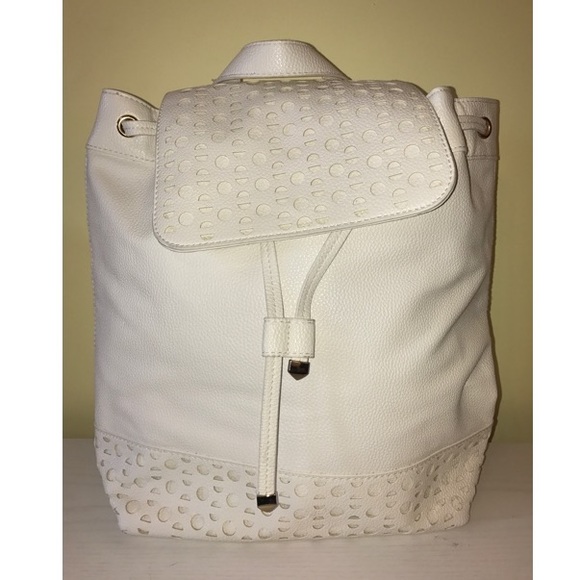 White Pleather Backpack - Picture 2 of 7