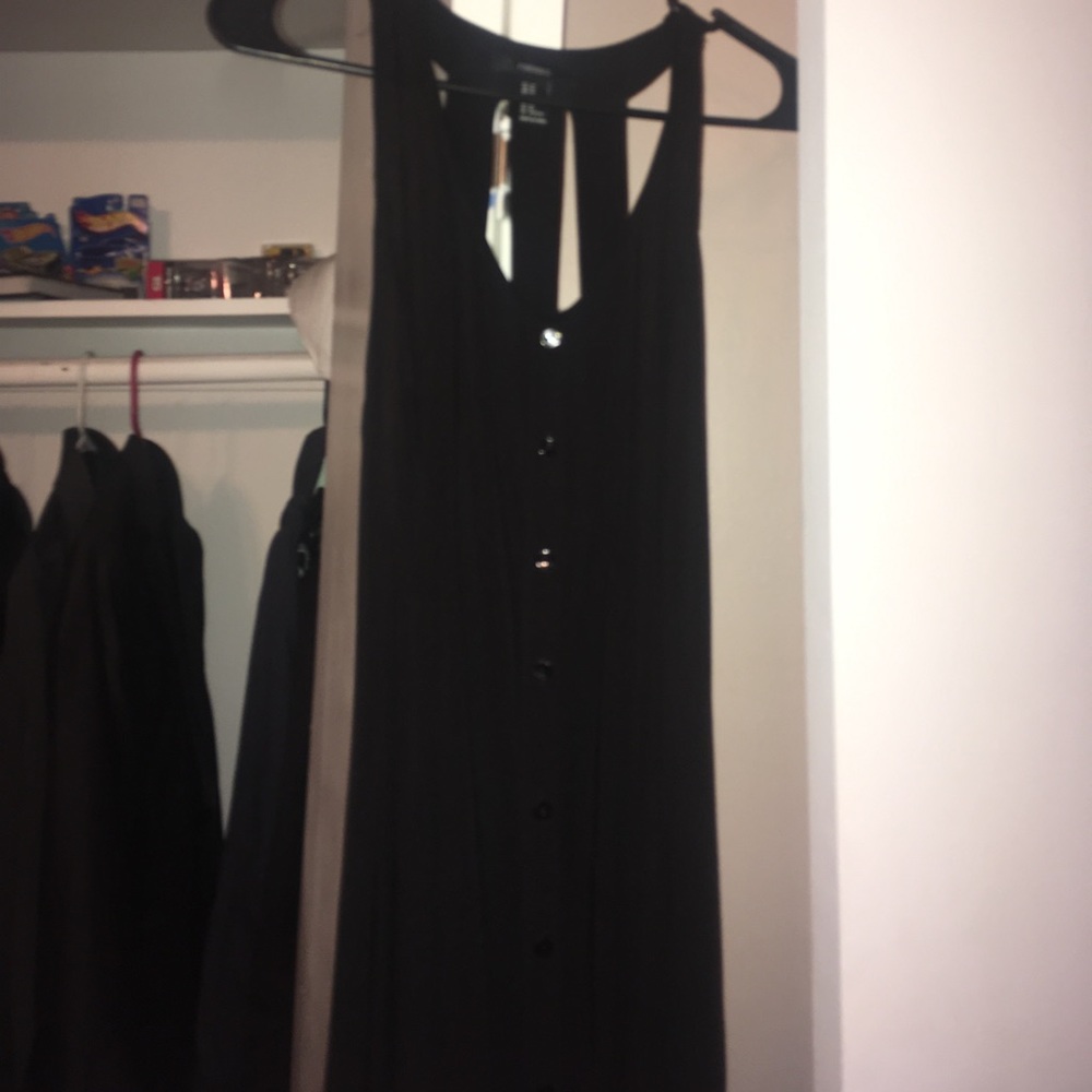 NWOT black button down maxi dress