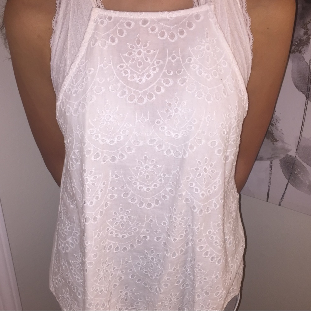 White halter top