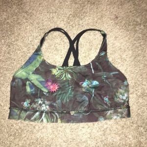 Floral lululemon sports bra