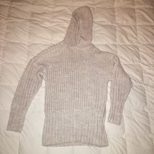 H&M big beige cozy knit oversized hoodie