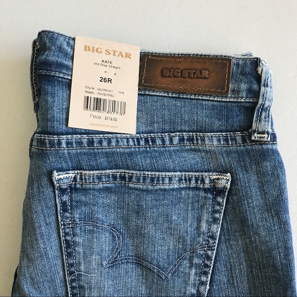 {Big Star} Kate Mid-Rise Straight Leg Jeans - Picture 5 of 7