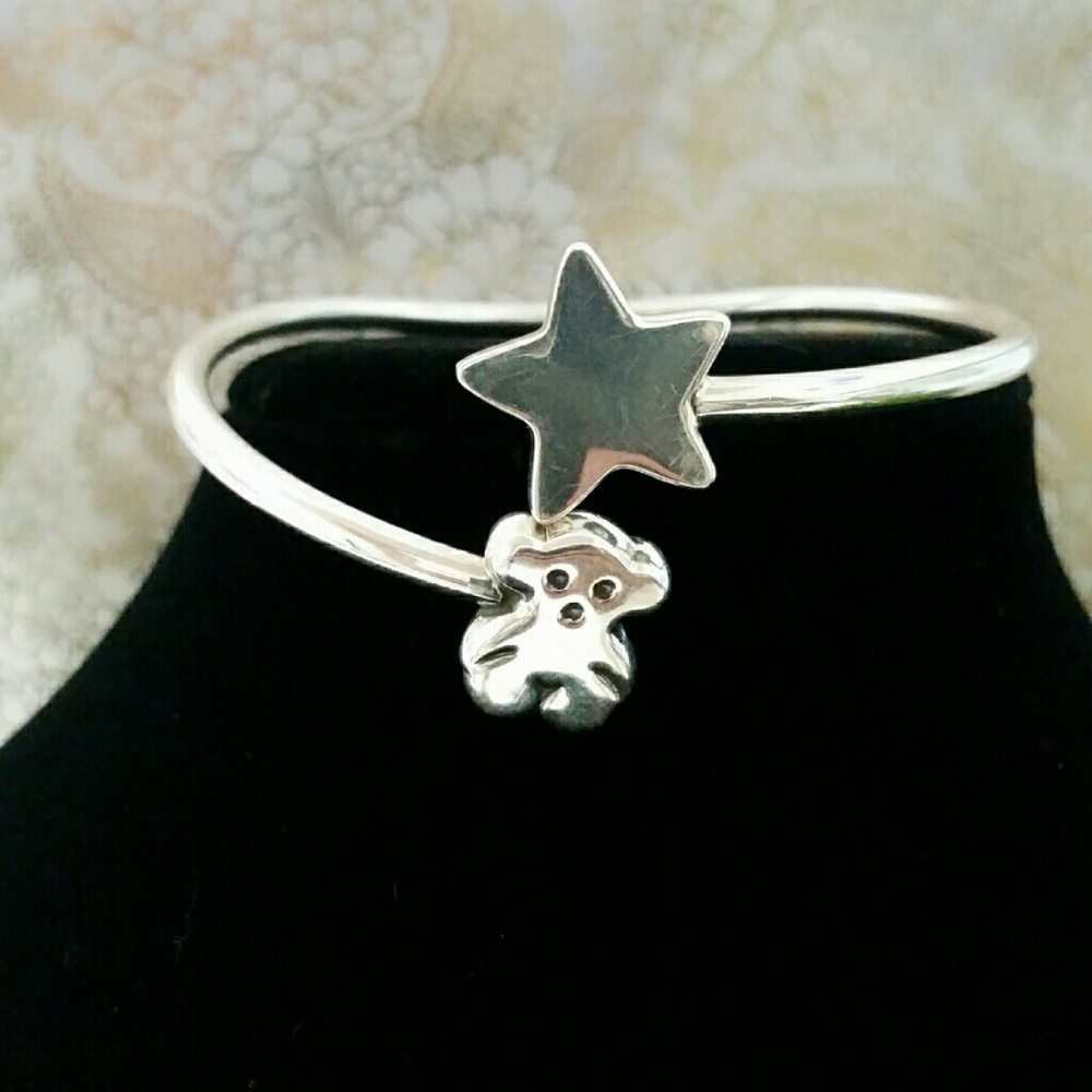 SOLD *E*T*S*Y Tous bear bangle Bracelet 950 Silver
