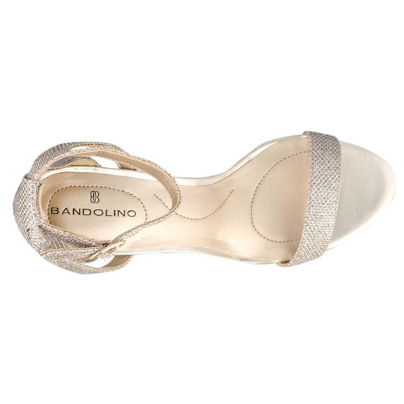 Bandolino sparkly gold muriel wedding strappy heel - Picture 2 of 8