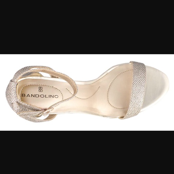 Bandolino sparkly gold muriel wedding strappy heel - Picture 4 of 8