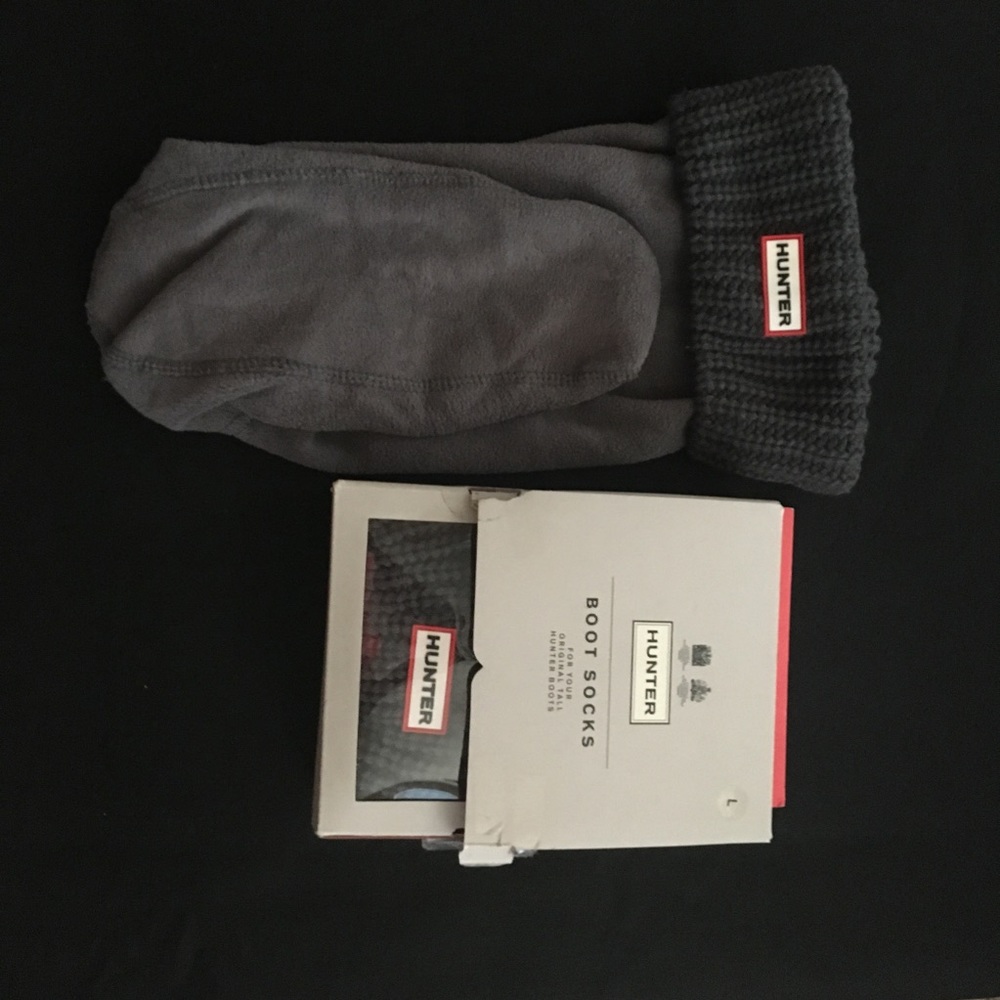 Hunter Gray Cardigan Cuff Tall Boot Socks