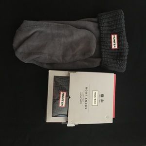 Hunter Gray Cardigan Cuff Tall Boot Socks