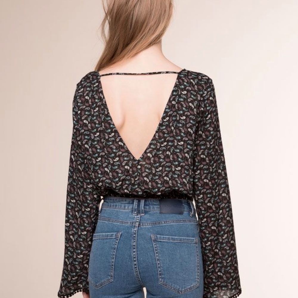 70's Paisley Crop Blouse