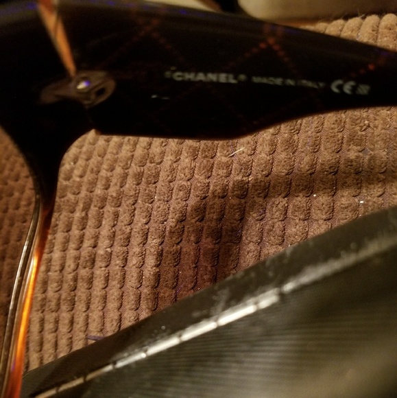COCO CHANEL Sunglasses Tortoise Shell/Blk.Crystals - Picture 3 of 4