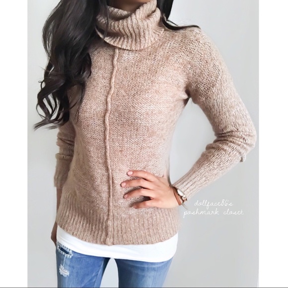 Bar III Sweaters - Bar III Brown Turtleneck Sweater