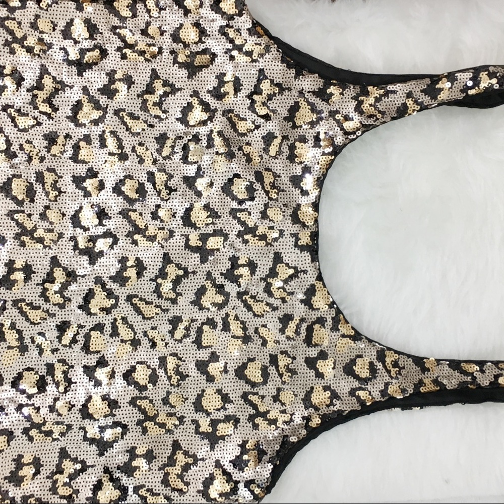 NWOT 🐾 ZARA Sequin Animal Print Leopard Crop Top - Picture 4 of 7