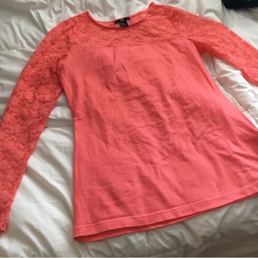 SOLD H&M coral long sleeve