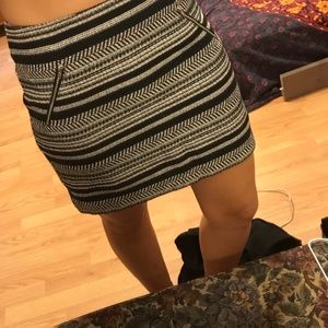 Black and White skirt with zippers!