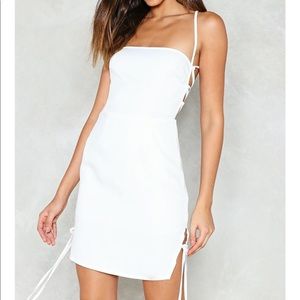 Sexy White Strappy Dress, Nasty Gal