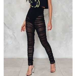Kim K. Inspired Ruched Leggings, Nasty Gal