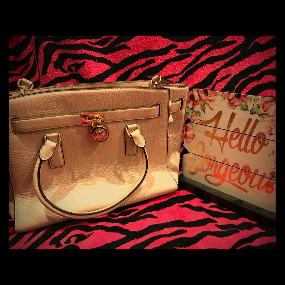 Michael Kors leather Pink satchel with crossbody