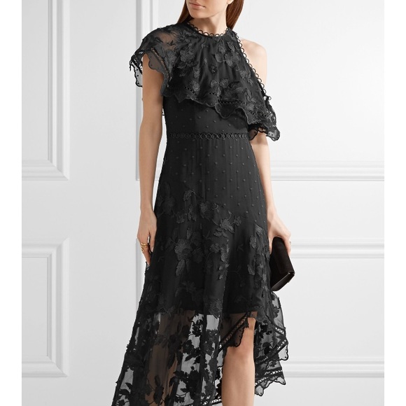 ZIMMERMANN cold shoulder silk appliquéd dress - Picture 2 of 8