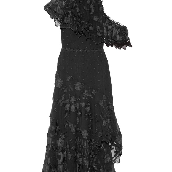 ZIMMERMANN cold shoulder silk appliquéd dress - Picture 4 of 8