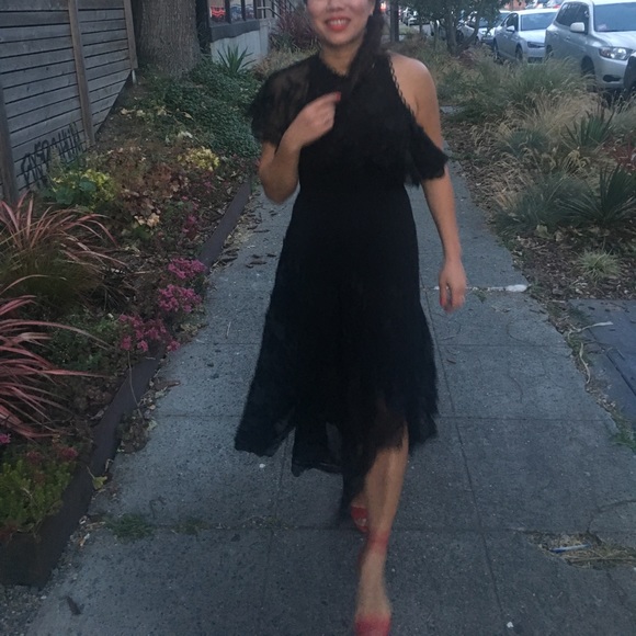 ZIMMERMANN cold shoulder silk appliquéd dress - Picture 6 of 8